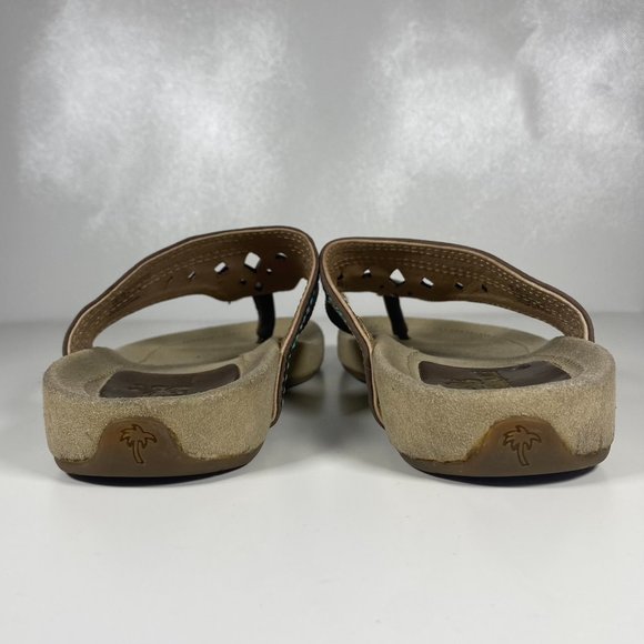 Margaritaville Women Sandals Flip Flops Diamond Cove Suede Brown Sz 6 - Picture 4 of 15